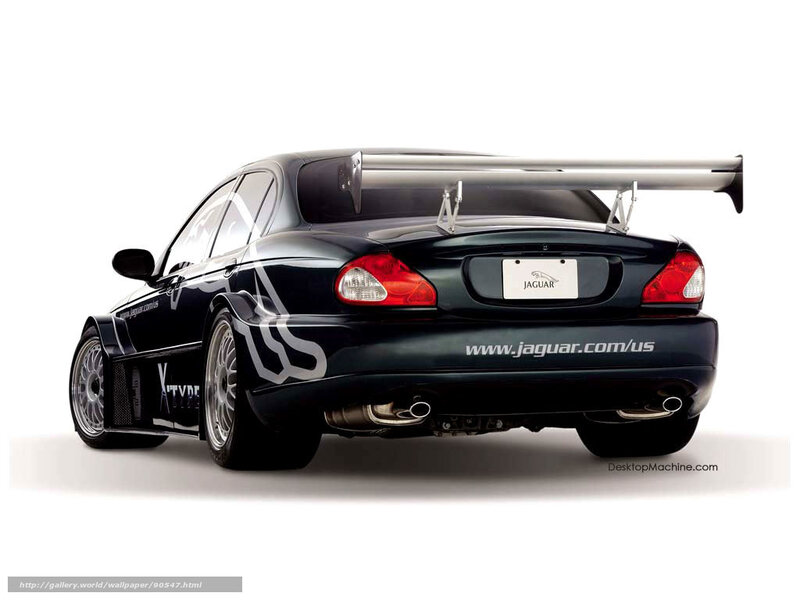 Jaguar race car rear view