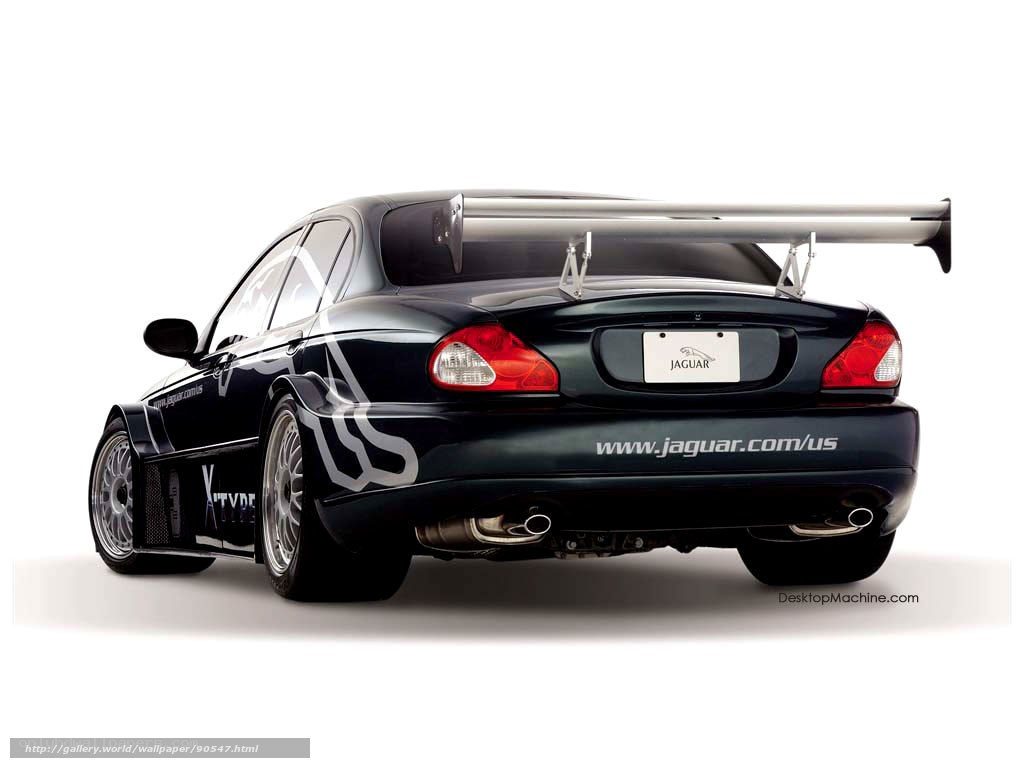Jaguar race car rear view