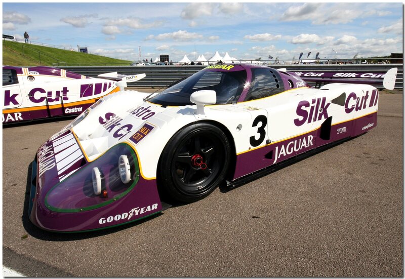 Jaguar racing car on track