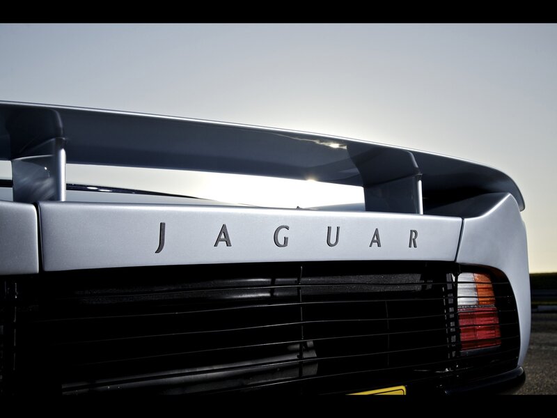 Jaguar rear badge close-up