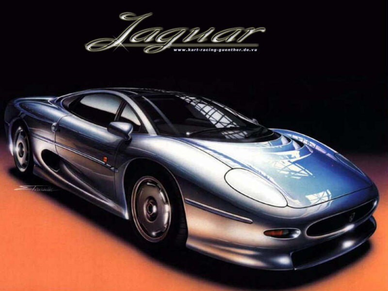Jaguar sports car illustration