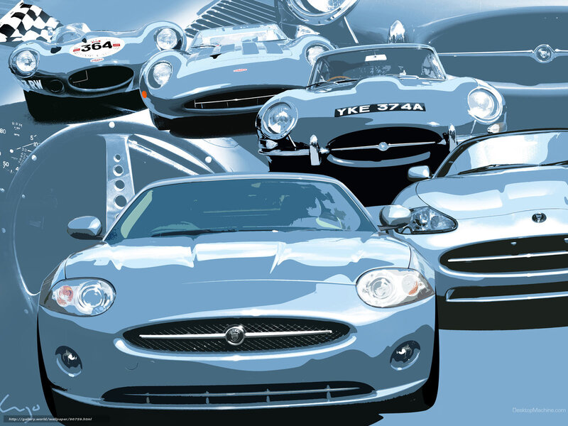 Jaguar sports cars collage