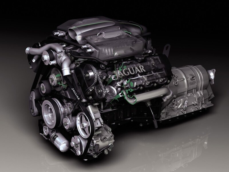 Jaguar Supercharged Engine — Silver, Technical