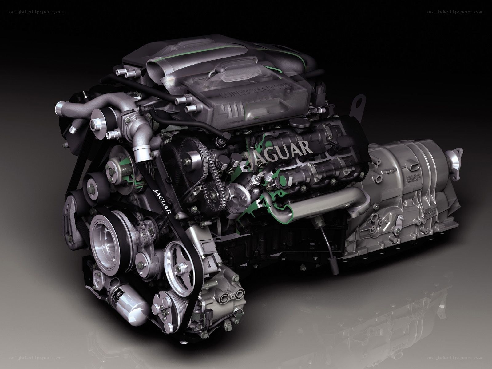 Jaguar supercharged engine