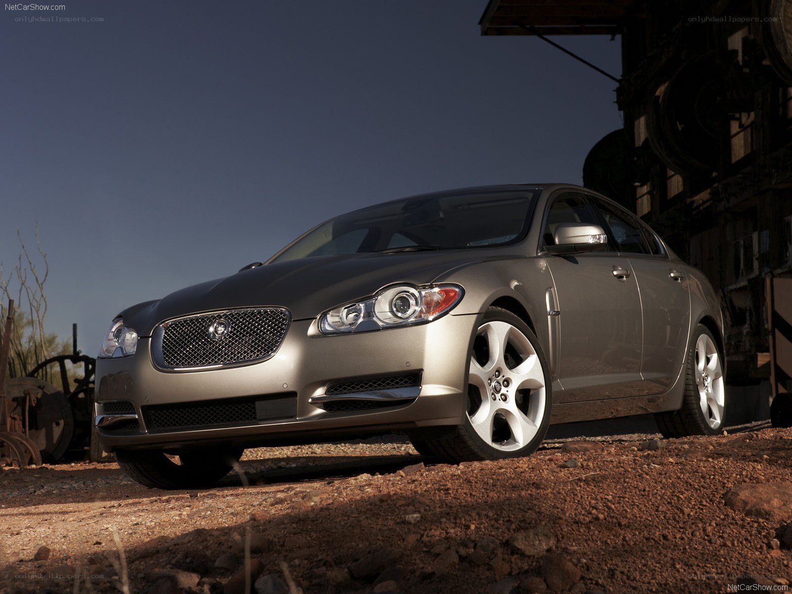 Jaguar XF sedan in desert