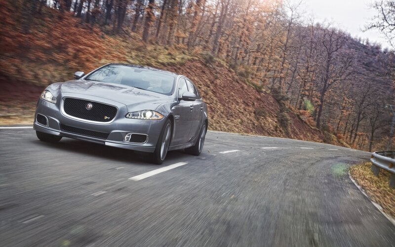 Jaguar XFR on a winding road