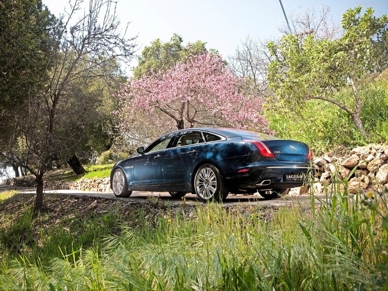 Jaguar XJL on a scenic road