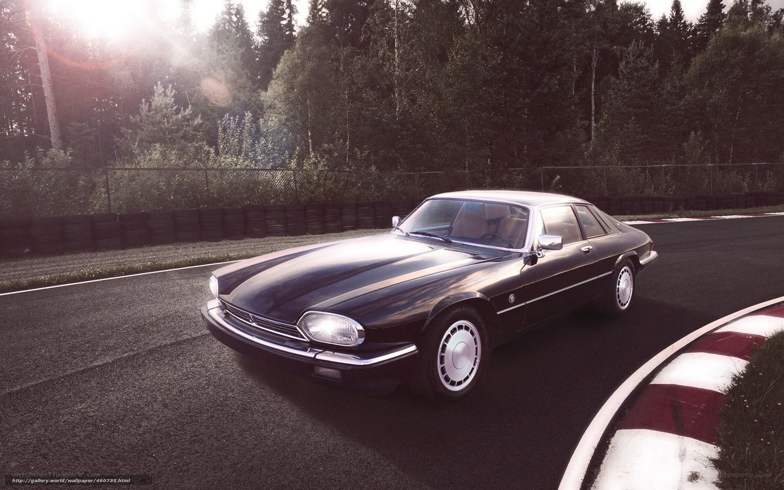 Jaguar XJS on a racetrack