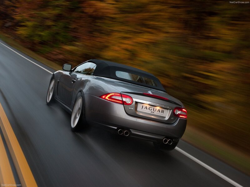 Jaguar XK convertible in motion