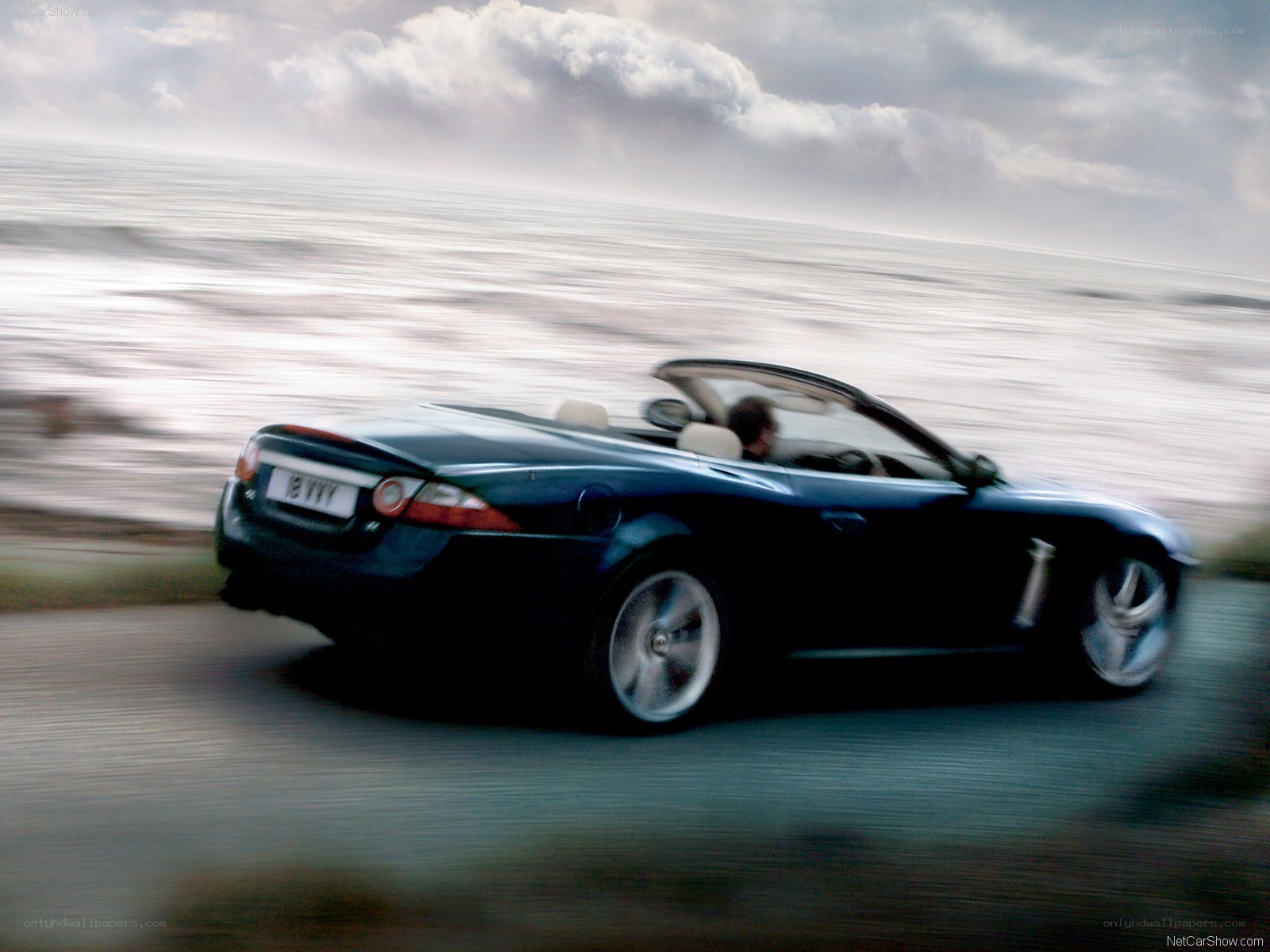 Jaguar XK convertible in motion