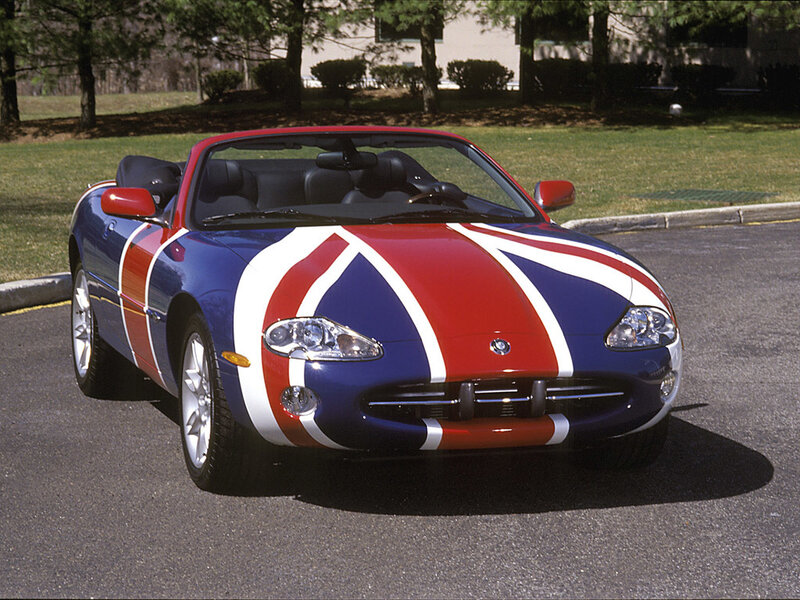 Jaguar XK8 convertible with Union Jack