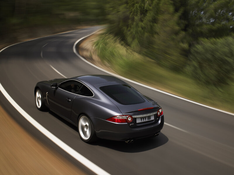 Jaguar XKR on a winding road
