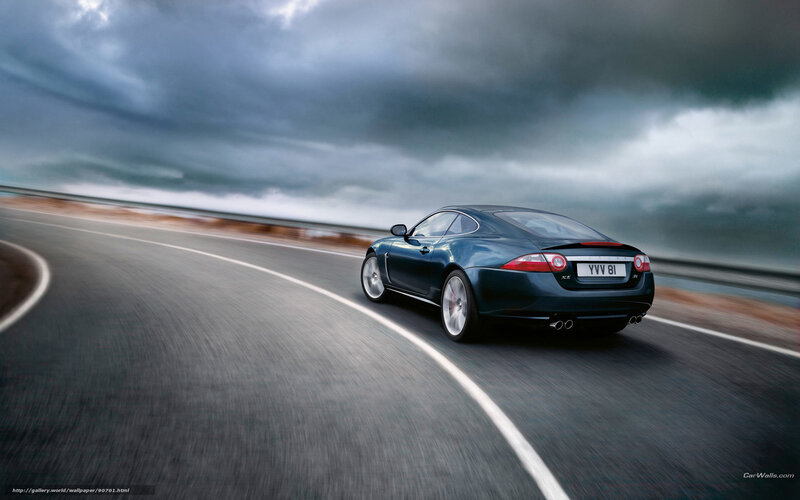 Jaguar XKR on a winding road