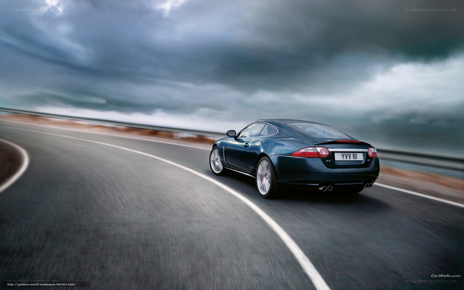 Jaguar XKR on a winding road
