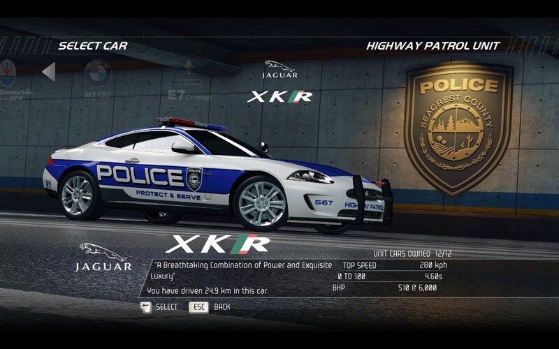 Jaguar XKR police car