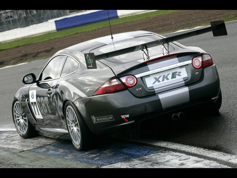 Jaguar XKR race car on track