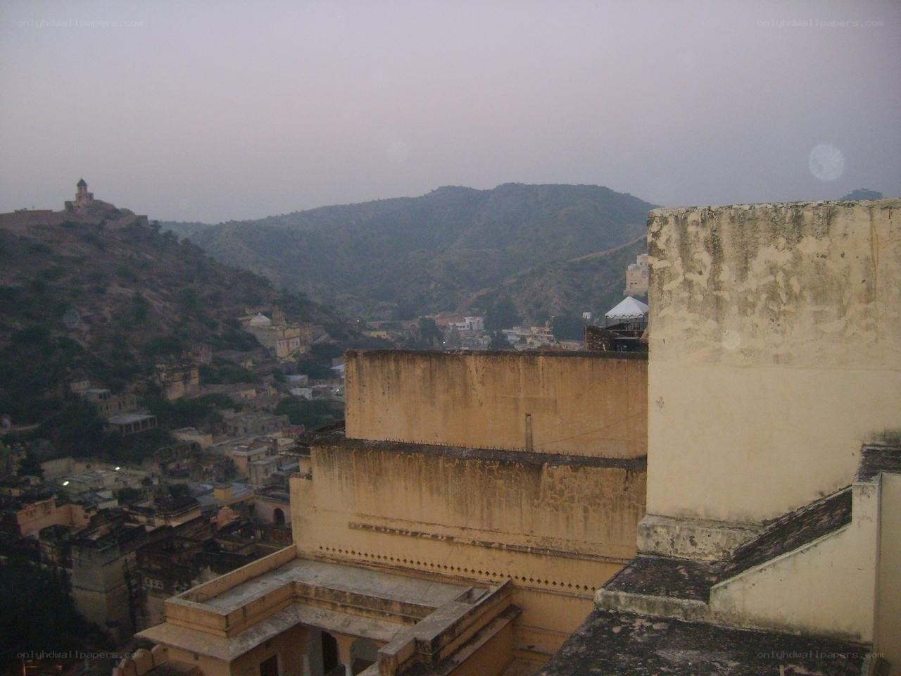 Jaipur cityscape at dusk