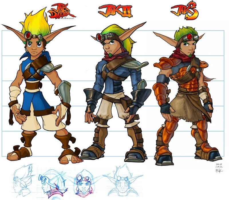 Jak character design evolution
