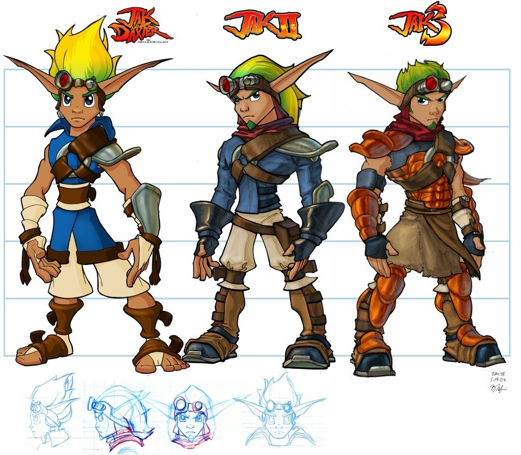 Jak character design evolution