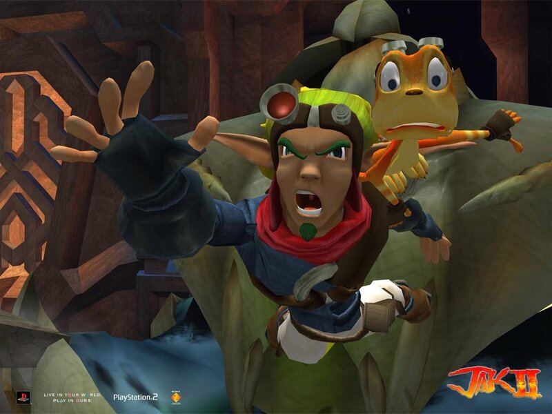 Jak II game scene with Jak and Daxter