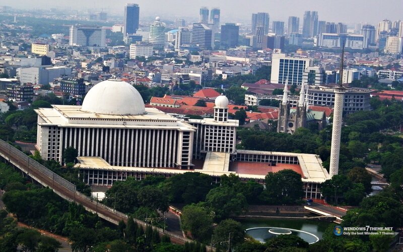 Jakarta city skyline with parliament building