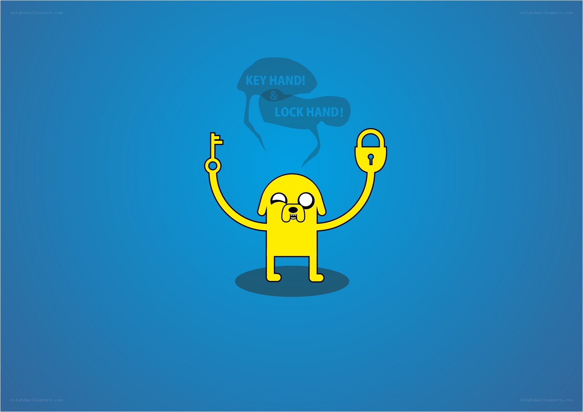 Jake the Dog with key and lock