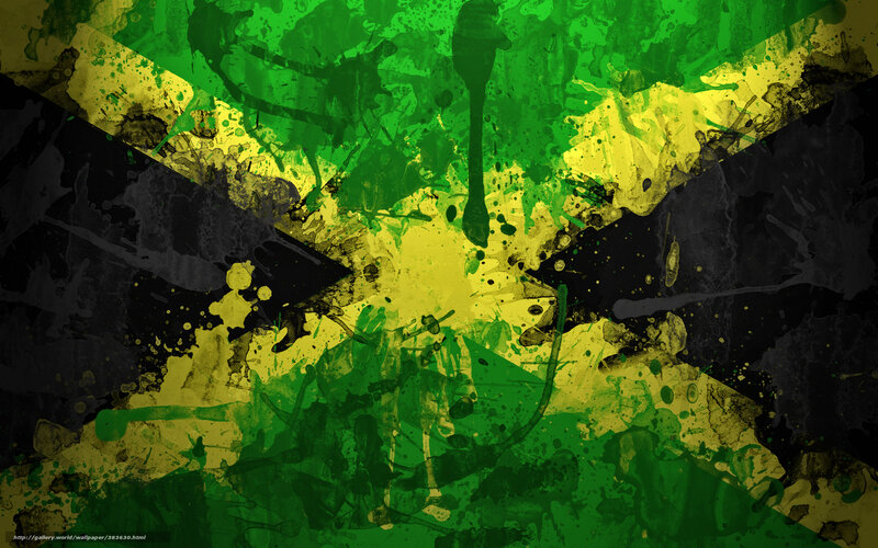 Jamaican flag art