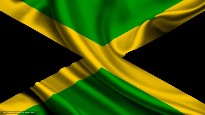 Jamaican flag waving