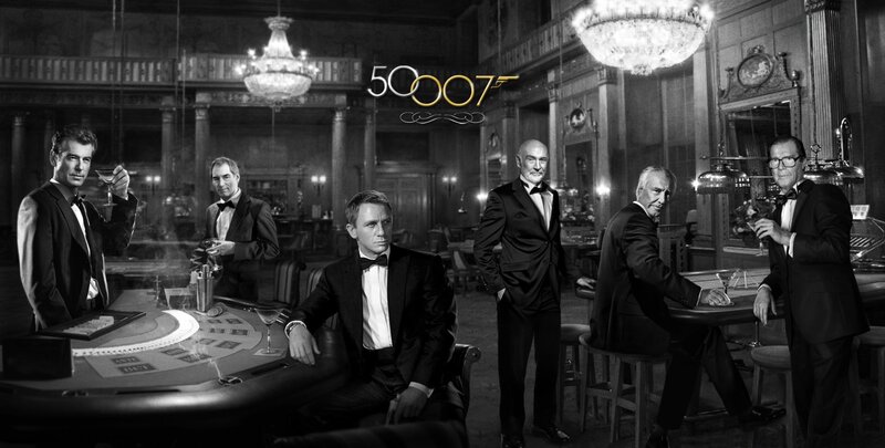 James Bond actors at casino