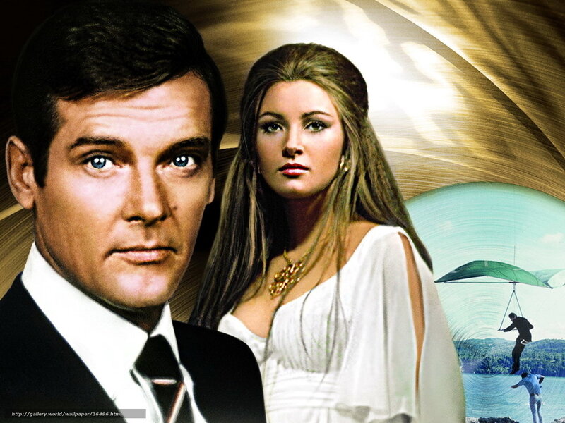 James Bond and a woman in white