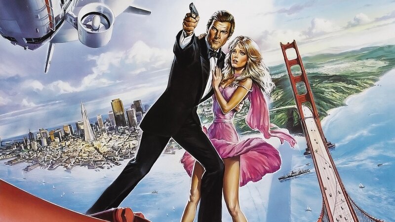 James Bond and a woman on a bridge