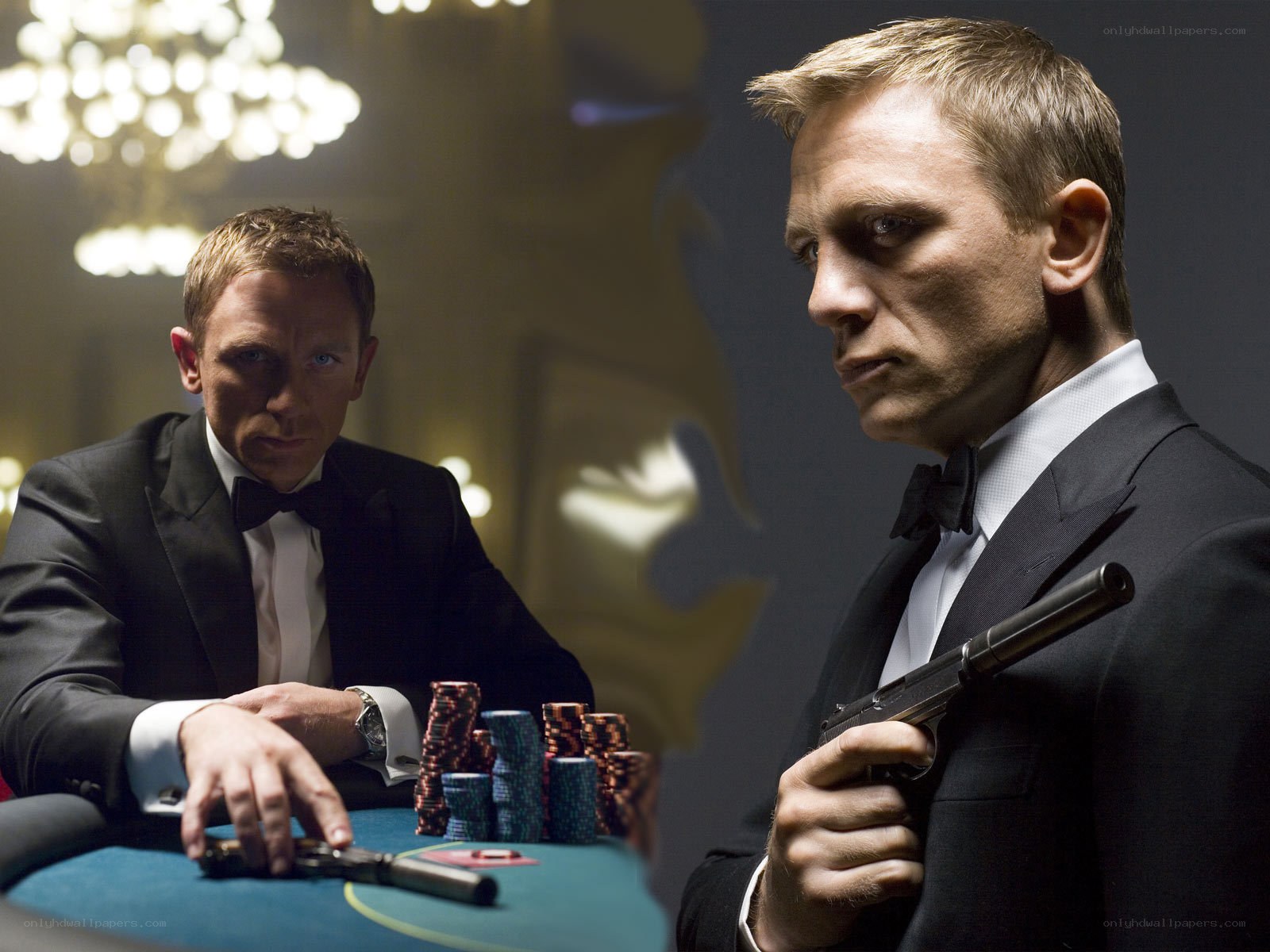 James Bond at a poker table