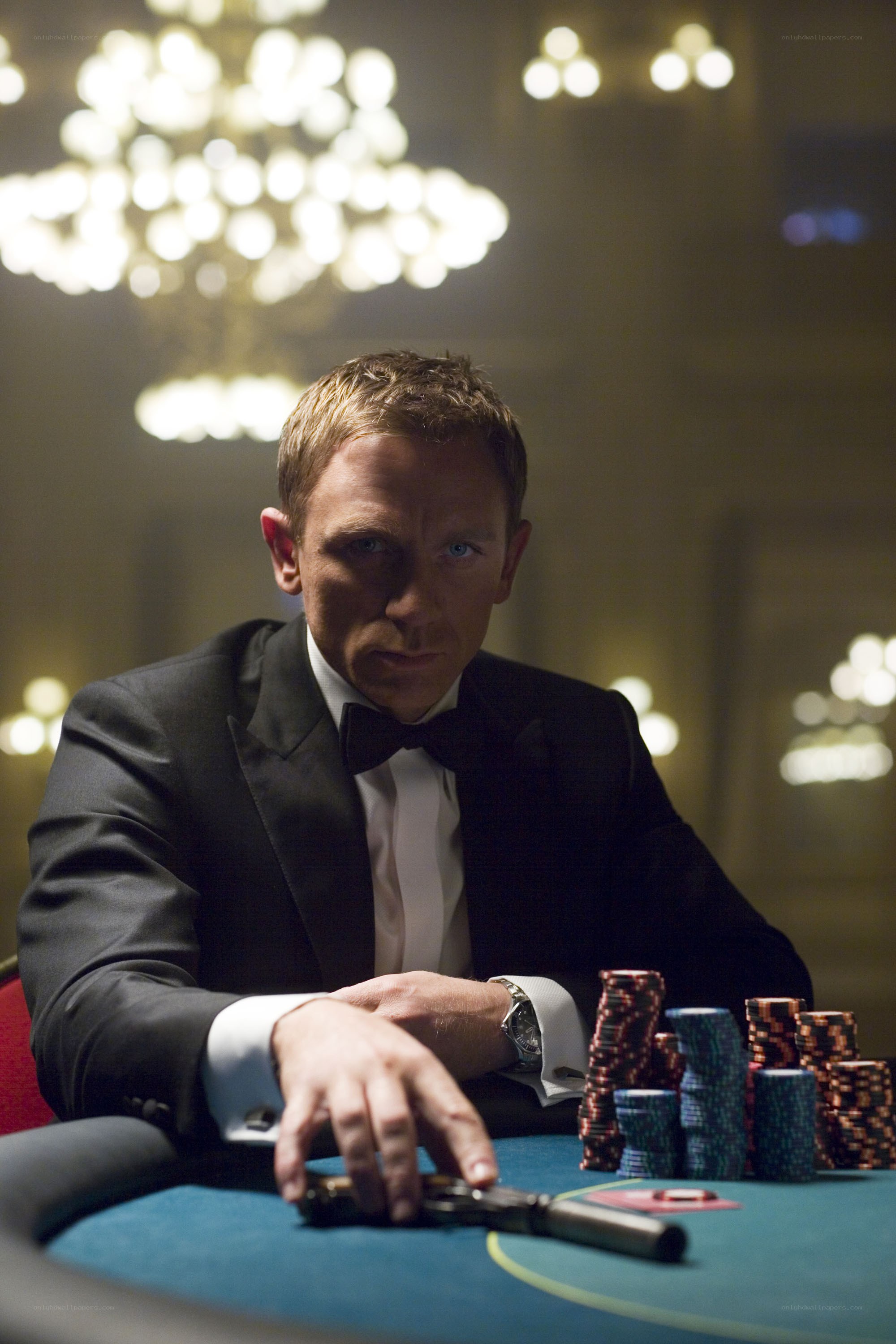 James Bond at a poker table