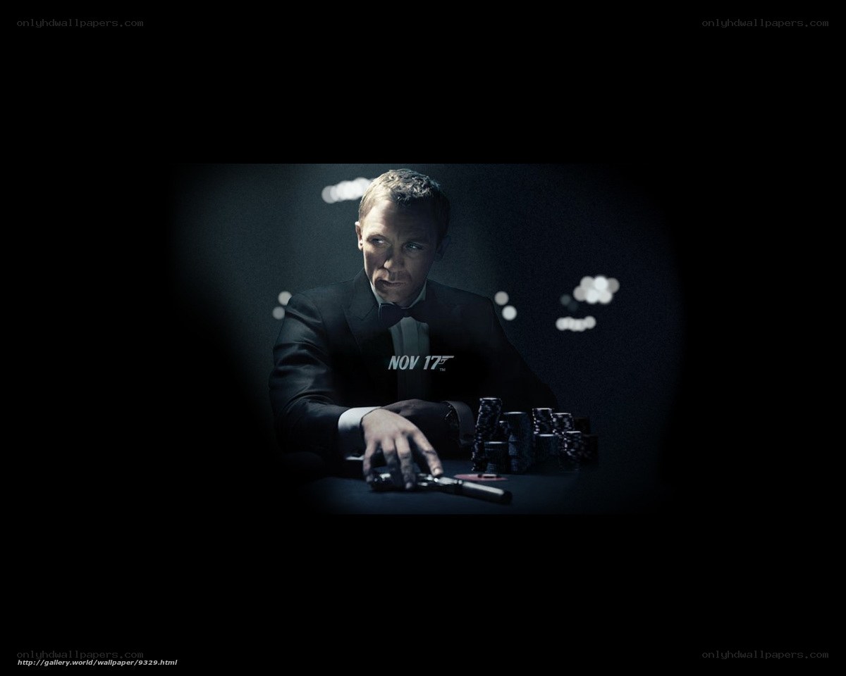 James Bond at poker table