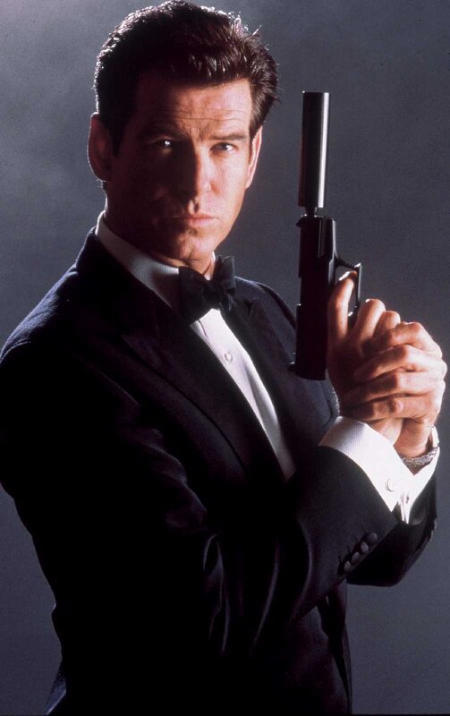 James Bond holding a gun