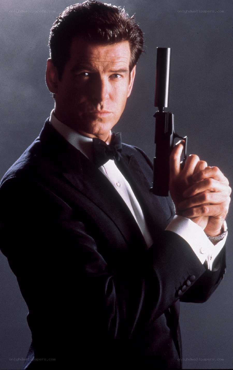 James Bond holding a gun