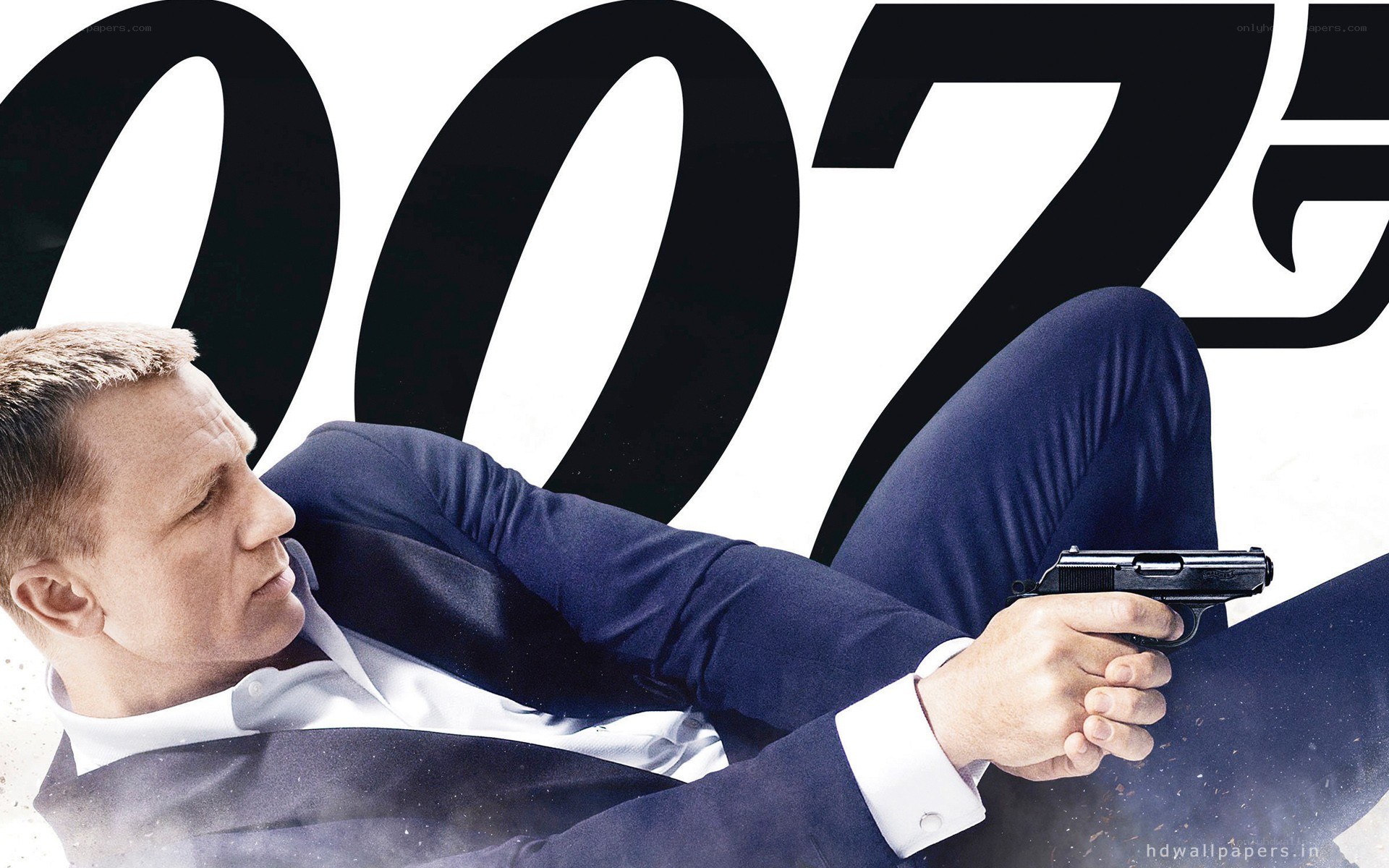 James Bond holding a gun