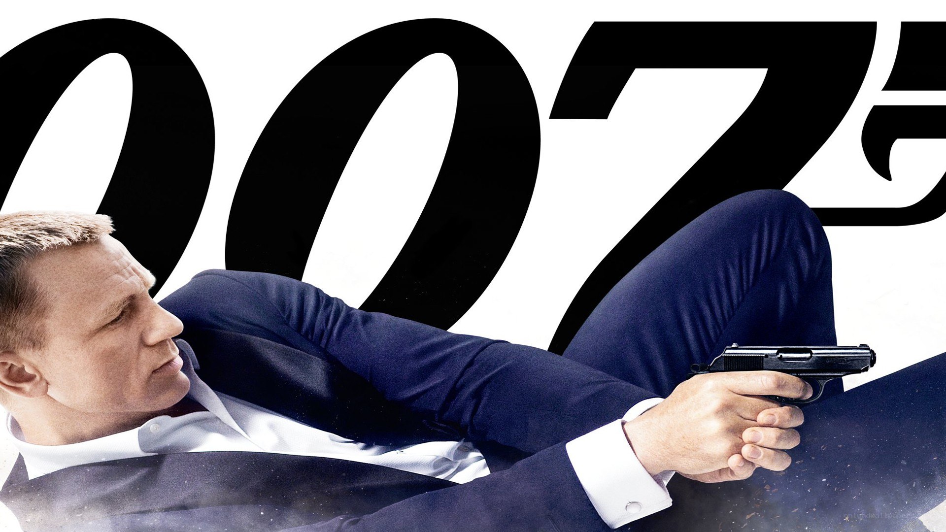 James Bond holding a gun