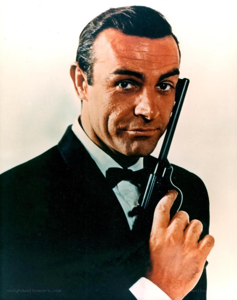 James Bond holding a gun