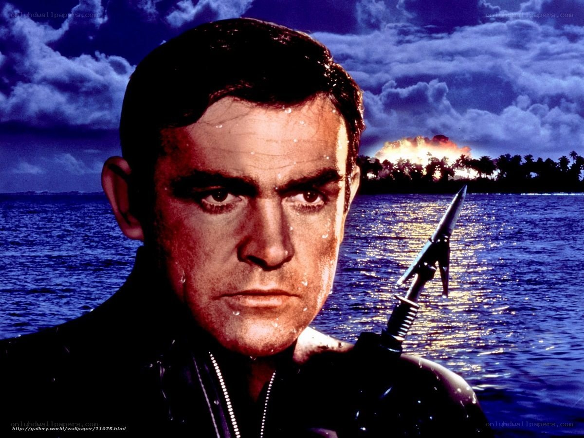 James Bond in a stormy sea
