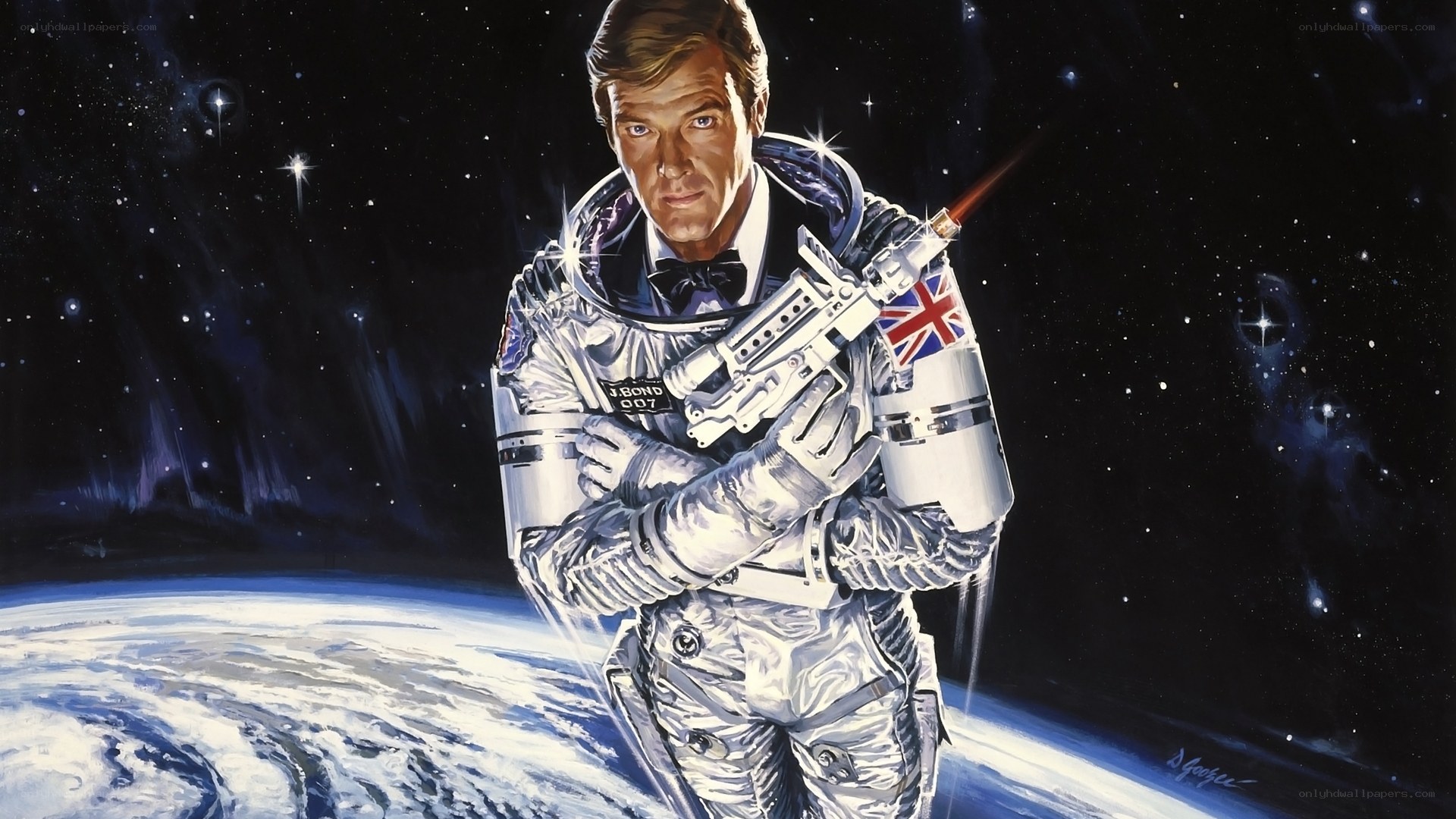 James Bond in space suit