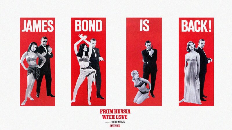 James Bond Movie Poster — Red