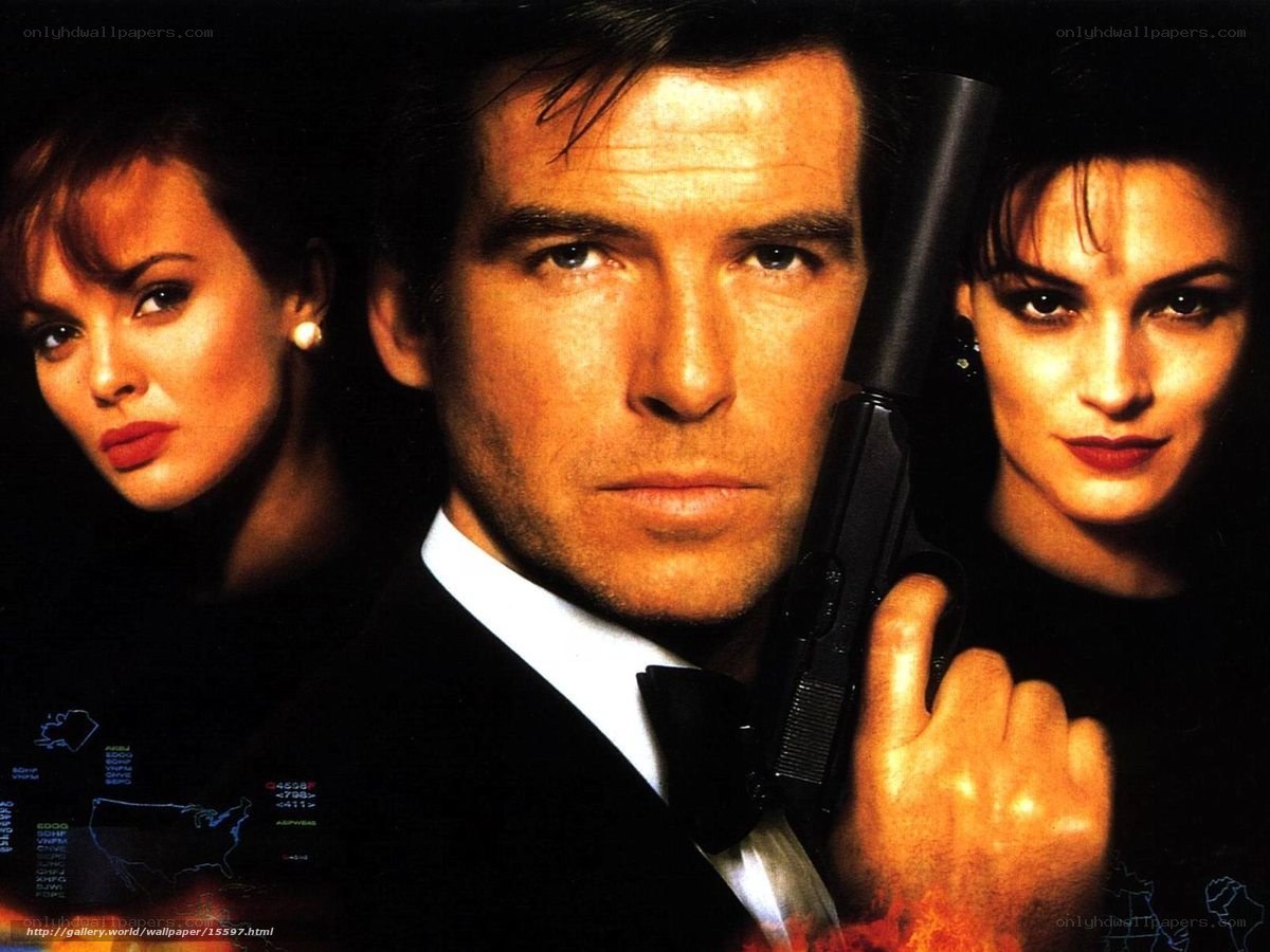 James Bond with two women