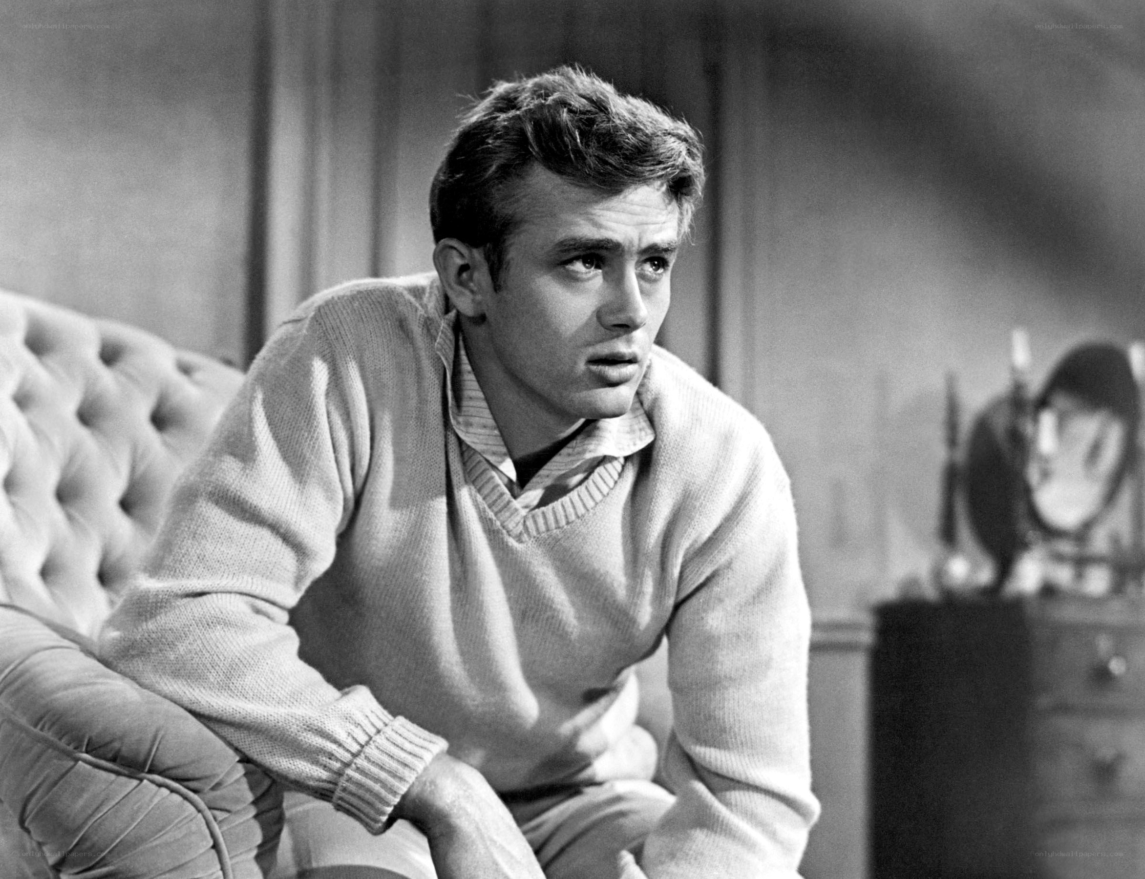 James Dean in a sweater