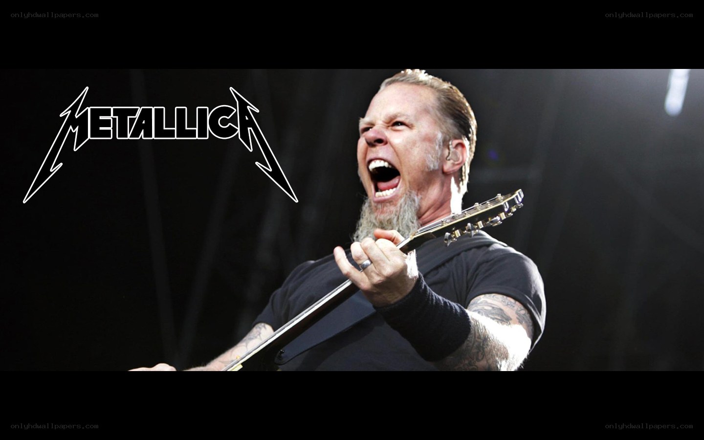 James Hetfield performing with Metallica
