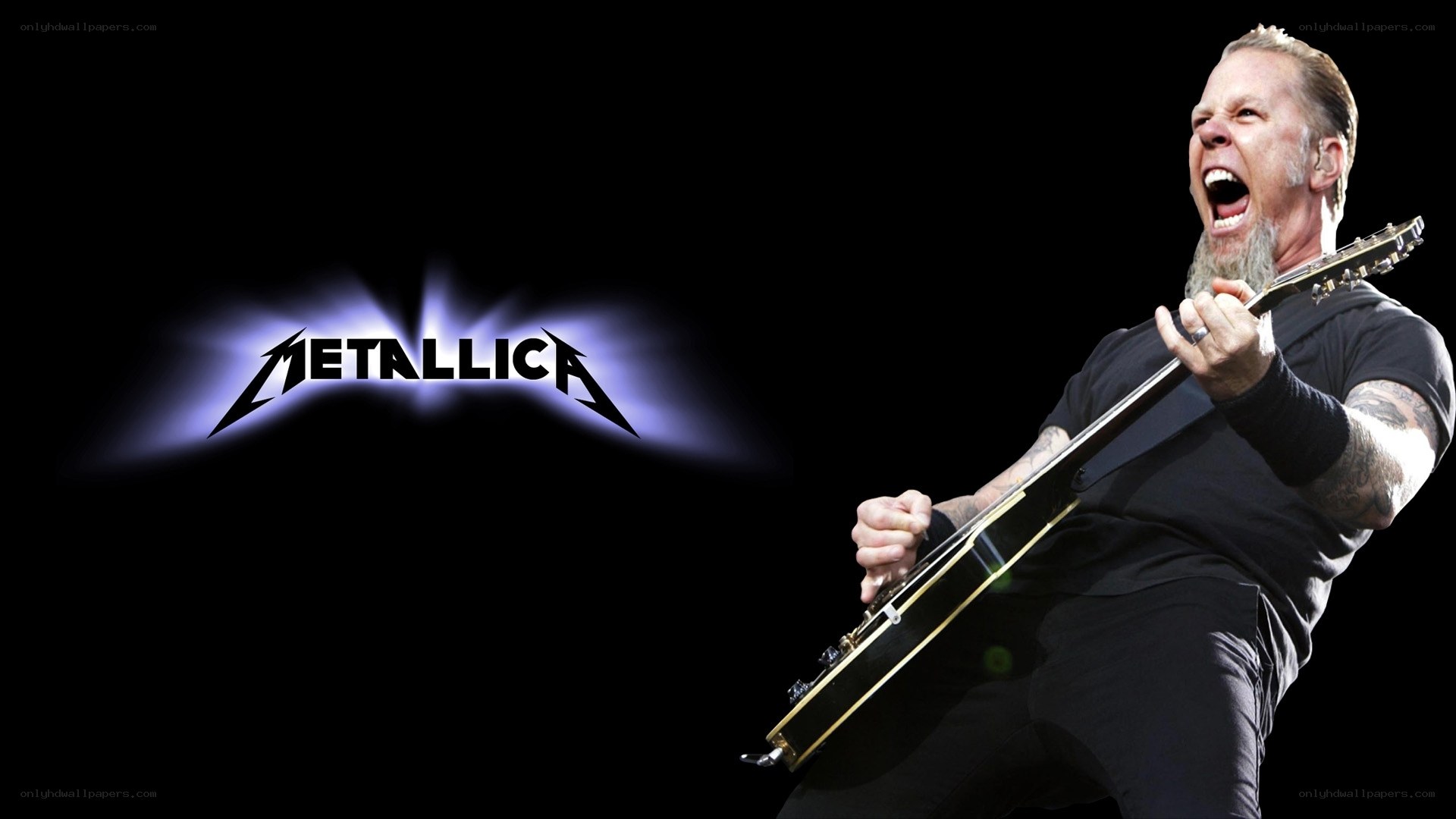 James Hetfield performing with Metallica
