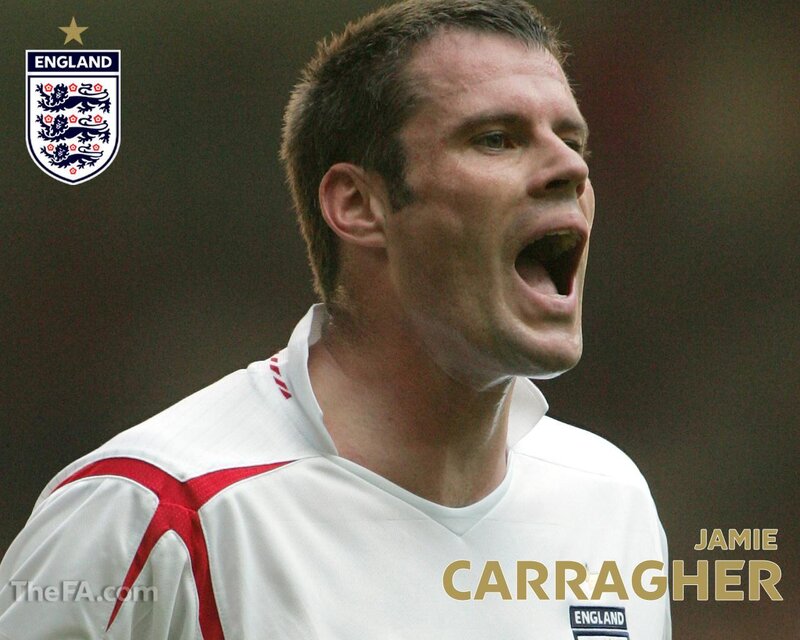 Jamie Carragher celebrating