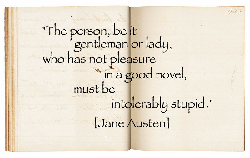 Jane Austen quote on novels