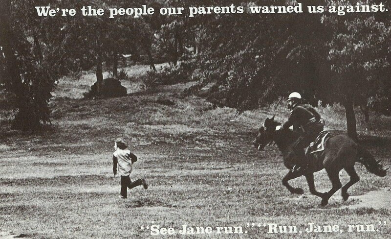 Jane running from horse