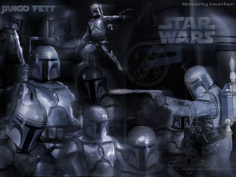 Jango Fett bounty hunter collage